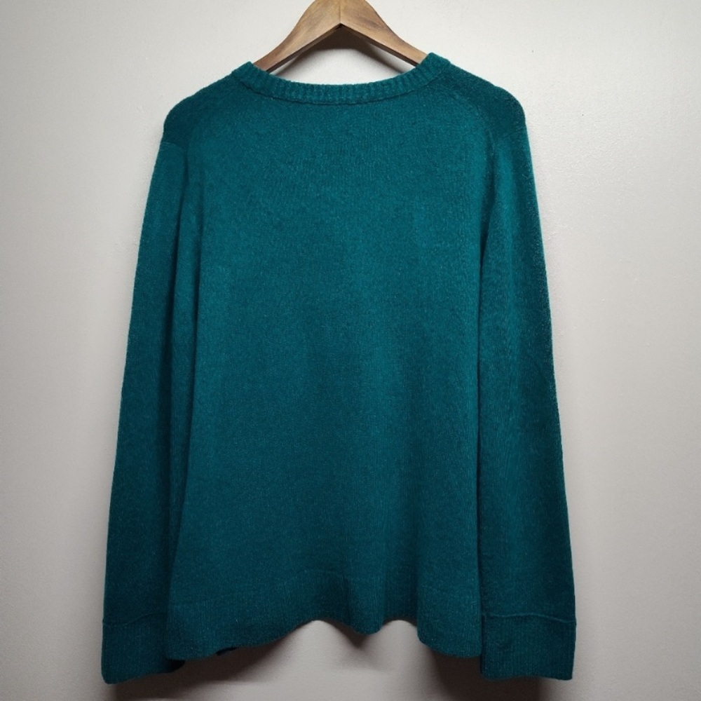 J. Crew Pullover Sweater Women Plus Size XXL Green Crew Neck Stretch - Picture 2 of 4